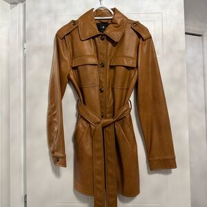 7 for all mankind leather shacket / jacket